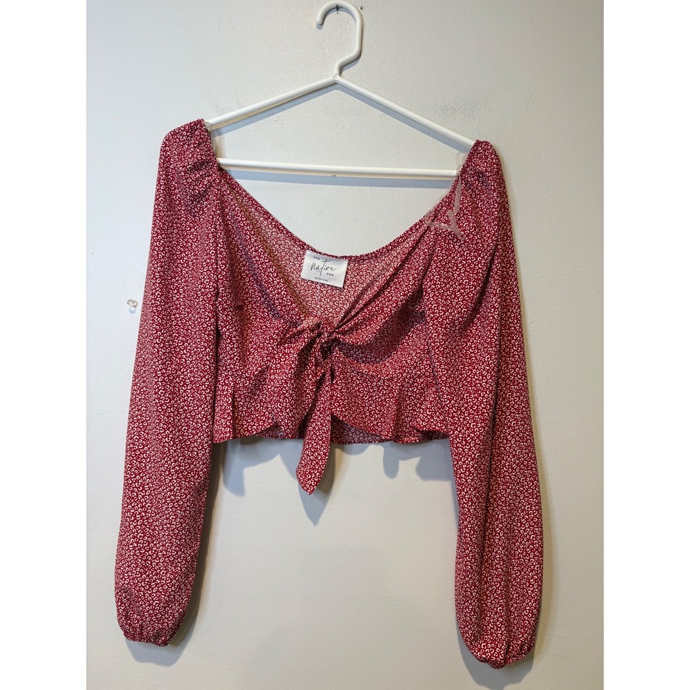 NWT The Native One Boutique Crop Top Tie Front Boho‎ Cowgirl Festival Cute Indie